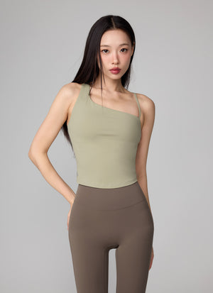 Unbalance Strap Cropped Top