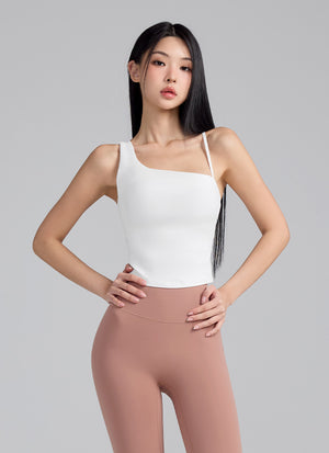 Unbalance Strap Cropped Top