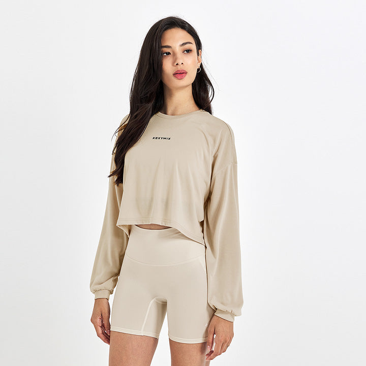 Loose Fit Crop Long Sleeve