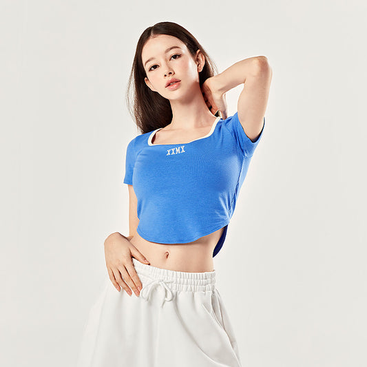 Kelly Square Neck Crop Short Sleeve