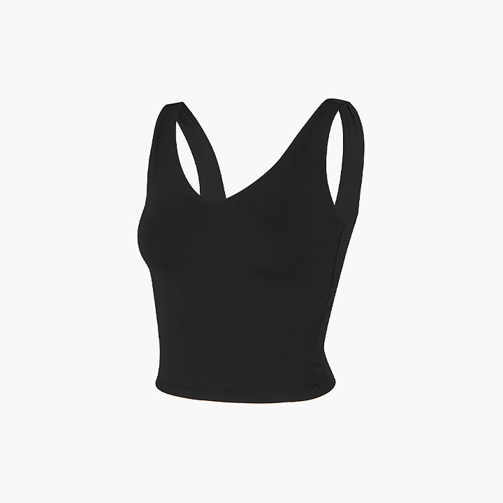 Black Label Signature V-neck Crop Top