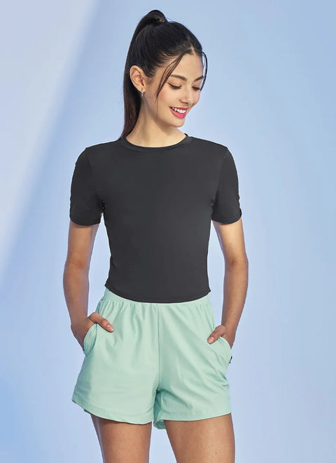 [2 FOR] Ice Feather Cropped Short Sleeve