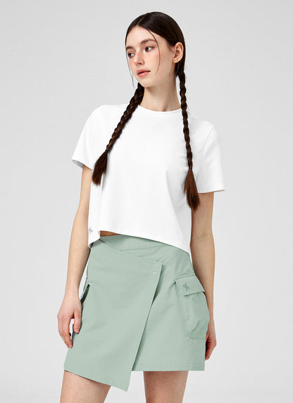 [2 FOR] Ice Feather Over Fit T-Shirt & Ice Feather Light 2.0 Cropped Short Sleeve