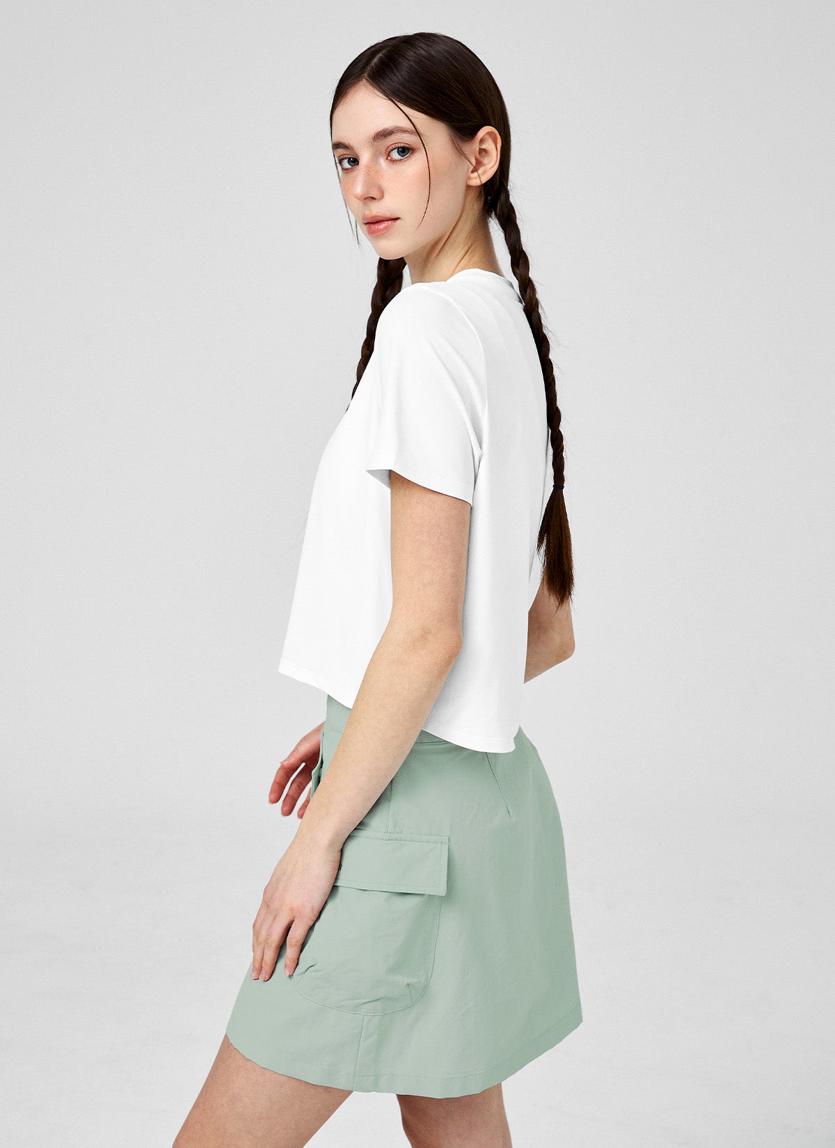 [2 FOR] Ice Feather Over Fit T-Shirt & Ice Feather Light 2.0 Cropped Short Sleeve