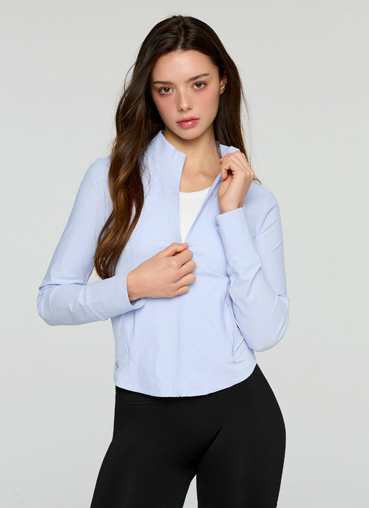 Tricot Mesh Mix Zip-Up Jacket