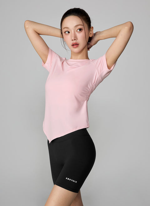[2 FOR] Ice Feather Light Short Sleeve & Ice Feather Light 2.0 Unbalanced Shirring Short Sleeve