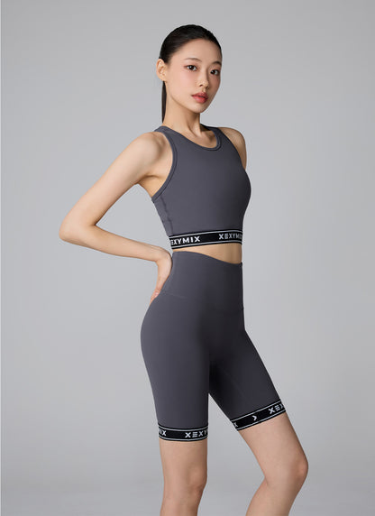Black Label Signature 360N Logo鬆緊帶緊身短褲 4"