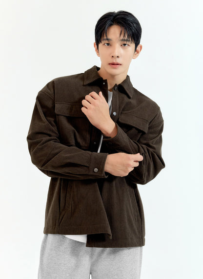 [DEX PICK] Corduroy Men’s Big Pocket Shirt Jacket