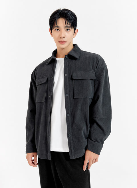 [DEX PICK] Corduroy Men’s Big Pocket Shirt Jacket