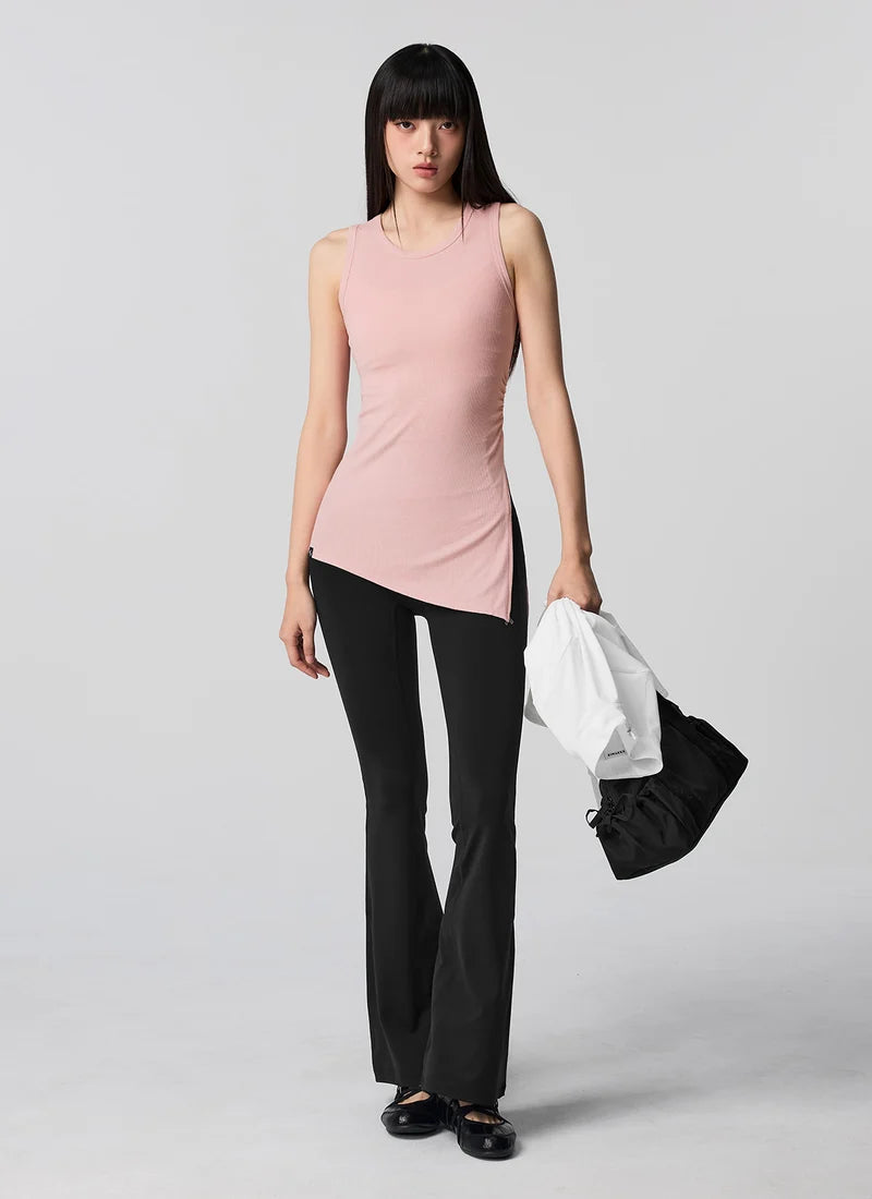 [SET] Slit Sleeveless & Bootcut Leggings
