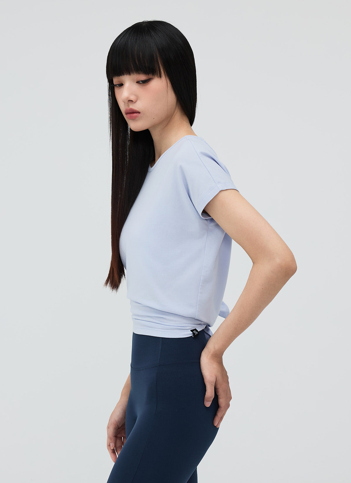 [SET] Modal Back Point Short Sleeve +Comfort Fine Capri Leggings