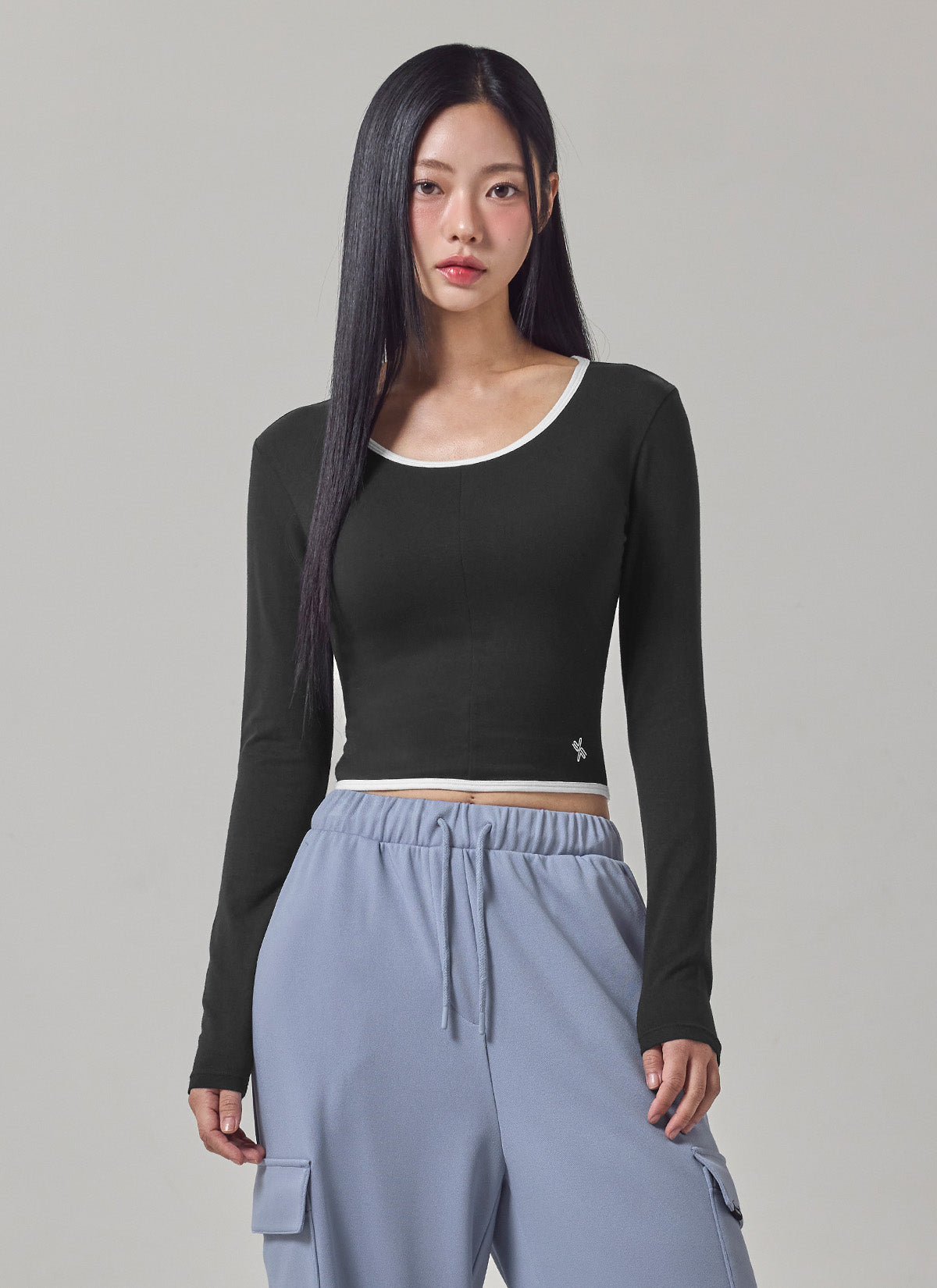 Soft Line Contrast Long Sleeve