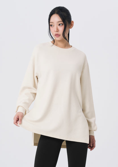 Waffle Texture Over Fit Long Sleeve