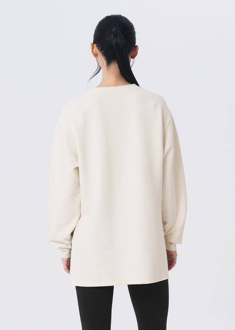 Waffle Texture Over Fit Long Sleeve