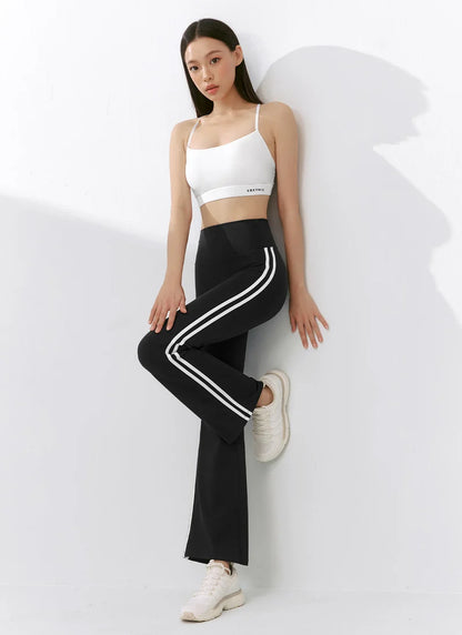 [2 FOR] Comfort Fine Track Line Boot Cut Leggings