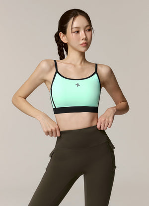 撞色線條滾邊運動內衣