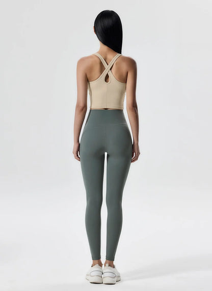 [2 FOR]Cotton Like Cut Out Hole Cropped Top
