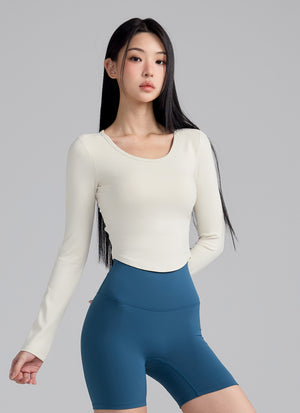 All-in-One In-Pad Cropped Long Sleeve