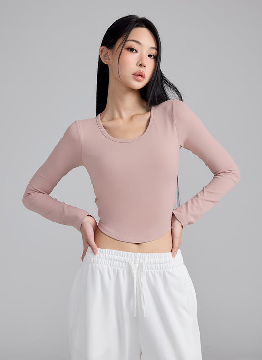 All-in-One In-Pad Cropped Long Sleeve