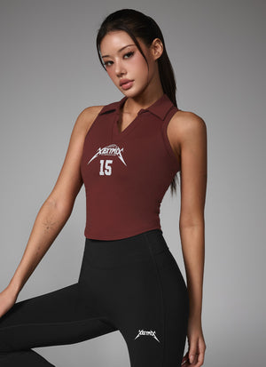 NX Open Collar In-Pad Cropped Top