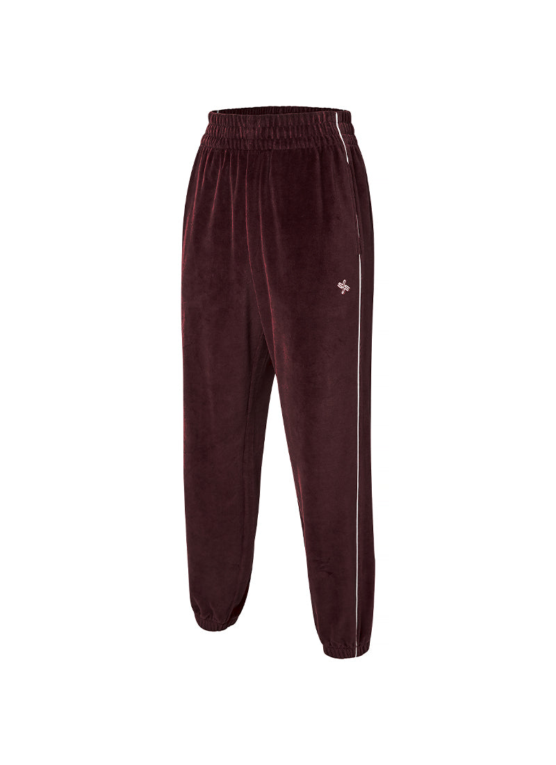 Velour Track Jogger Pants