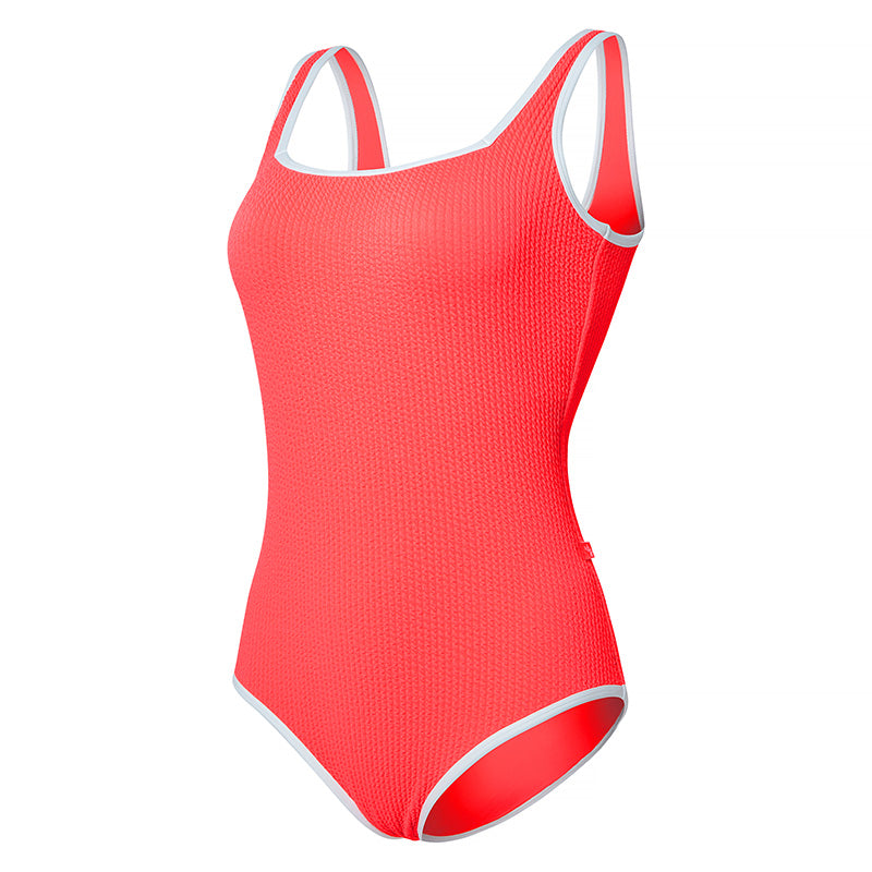 Summer Crinkle Color Block Swimsuit