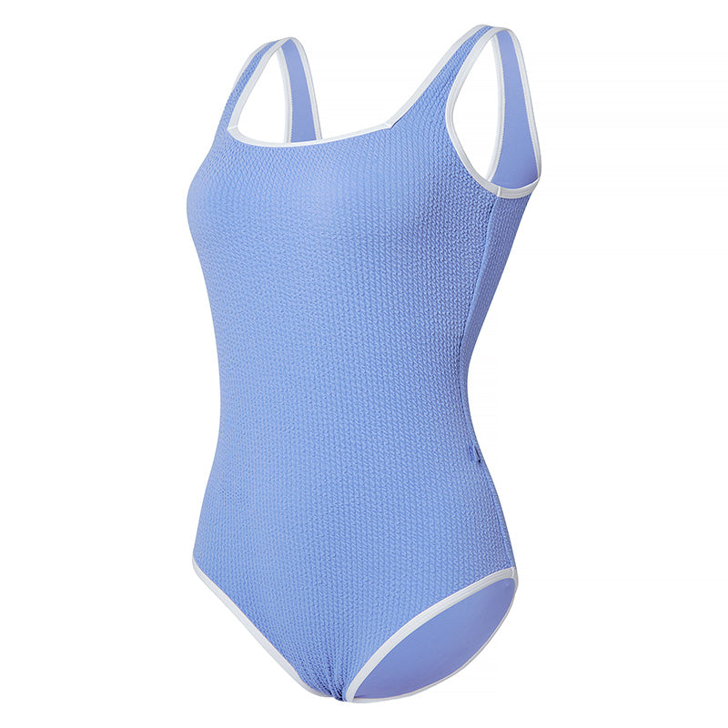 Summer Crinkle Color Block Swimsuit