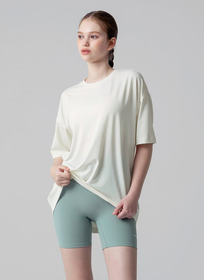 [2 FOR] Ice Feather Over Fit T-Shirt & Ice Feather Light 2.0 Cropped Short Sleeve