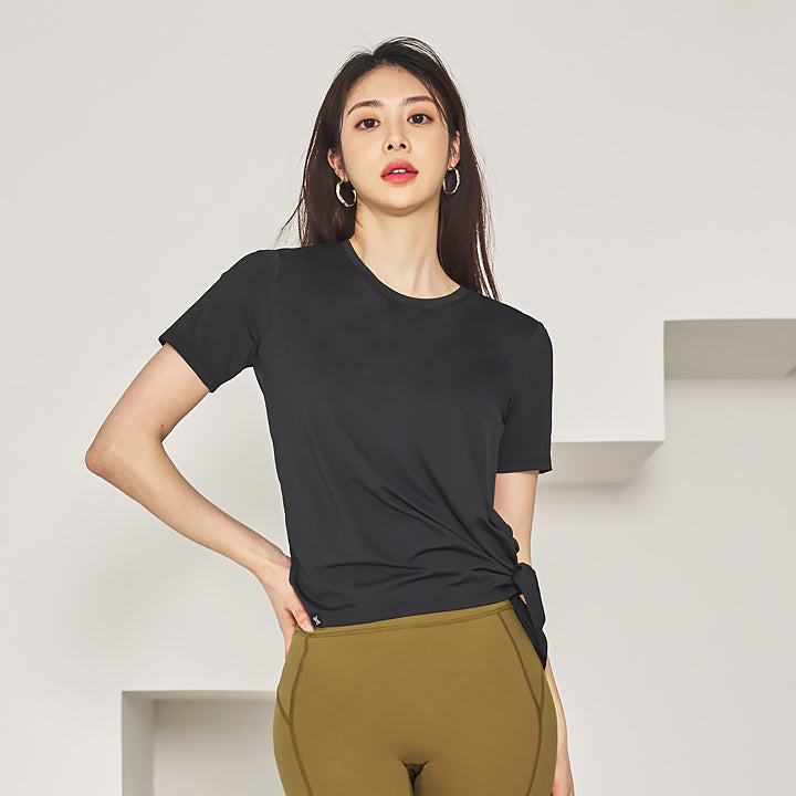 Unbalance Slit Short Sleeve