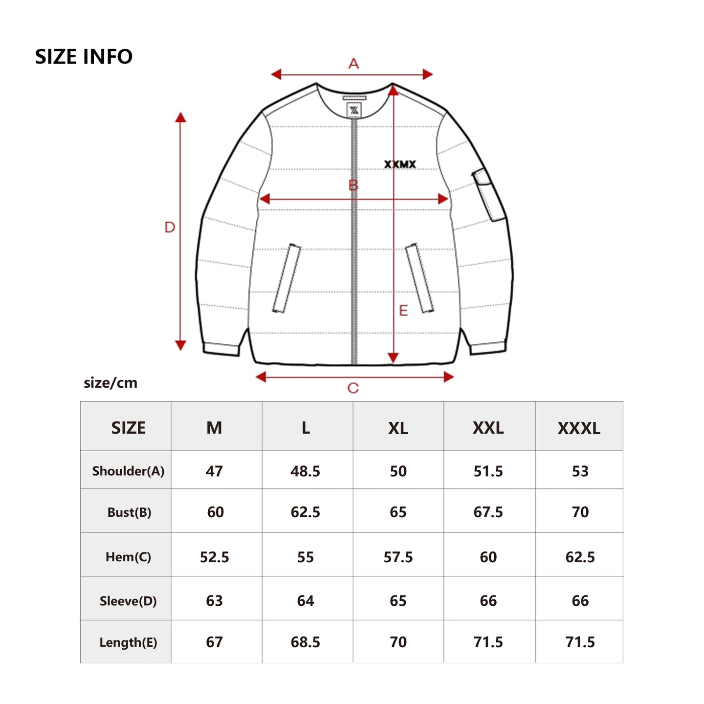 Neckless Simple Lightweight Padded Jacket