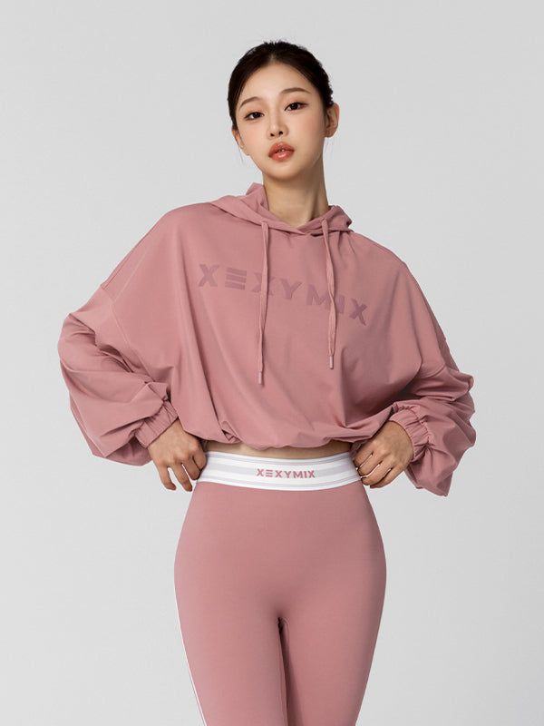 High Tension Loose Fit Crop Hoodie