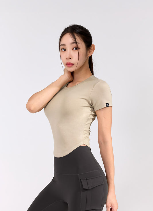 Soft Tension Round Crop Top