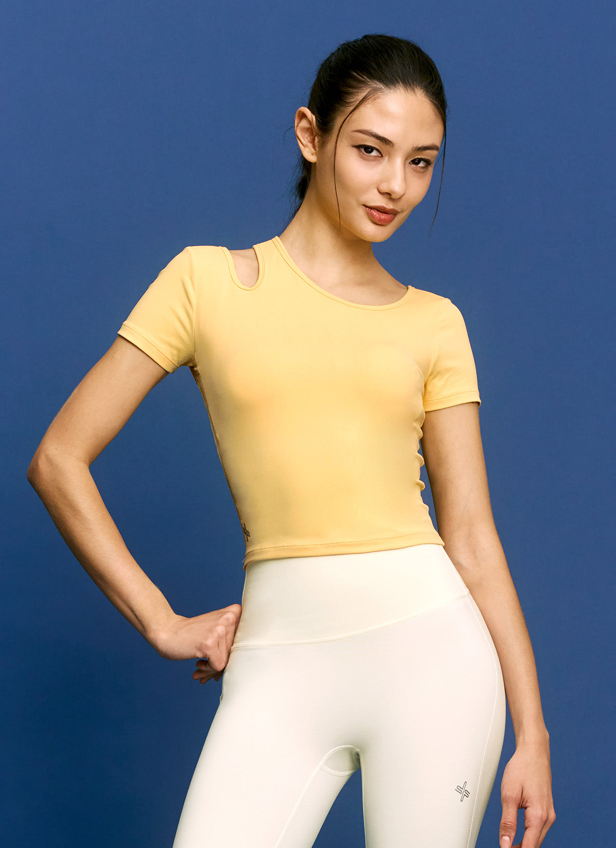 Cotton Like Cut Out Cropped Top