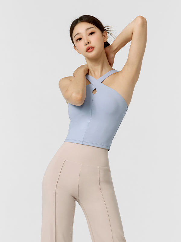 Comfort Fine Cross Neck Crop Top