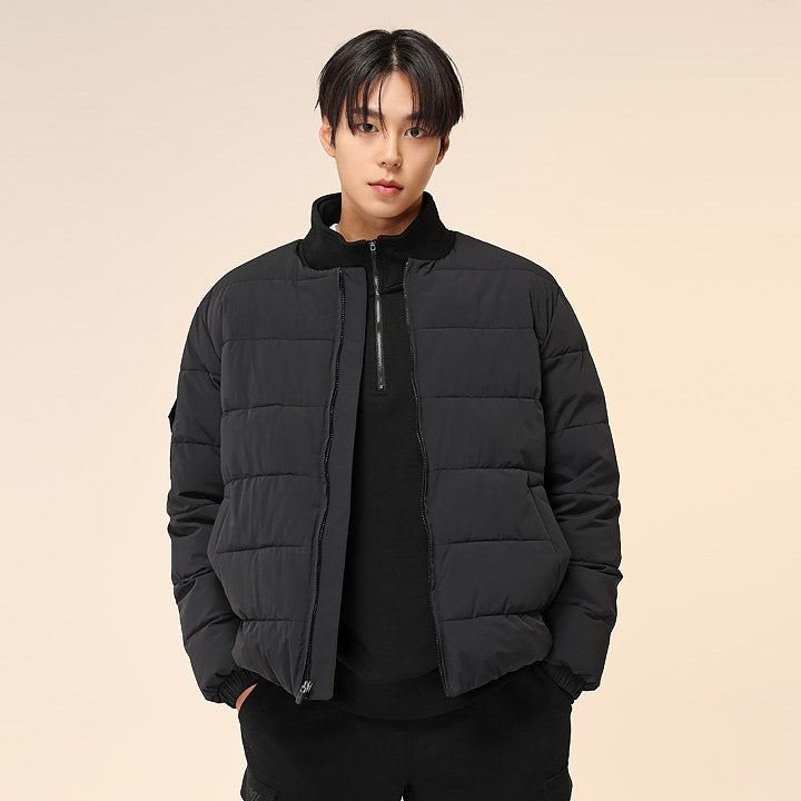 Neckless Simple Lightweight Padded Jacket