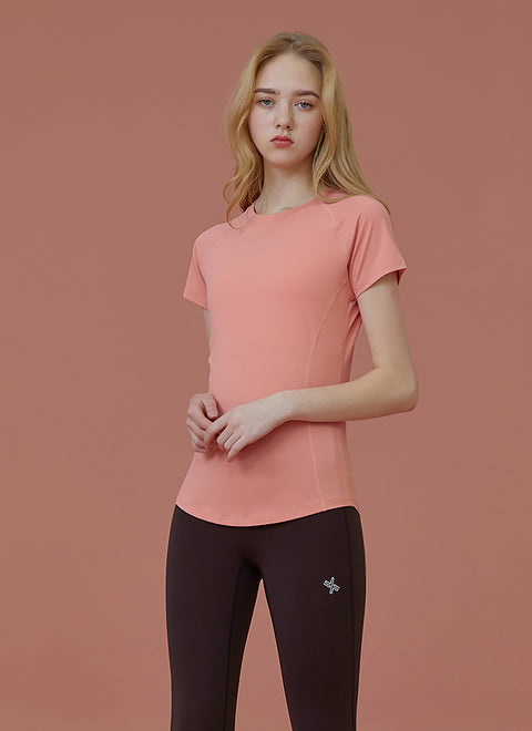 [SET] Ice Feather Short Sleeve & V-up 3D Leggings