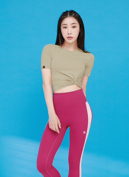 Fresh Feather Twist Cropped Short Sleeve