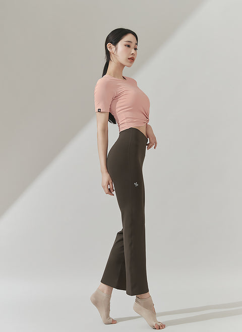 Fresh Feather Twist Cropped Short Sleeve