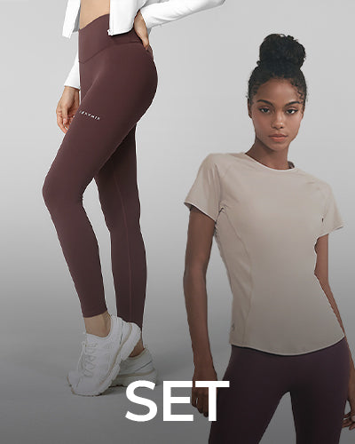 [Basic SET] Ice Feather T-Shirt +V-Up 3D Plus Leggings