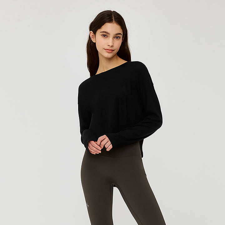 Easy Round Crop Long Sleeve