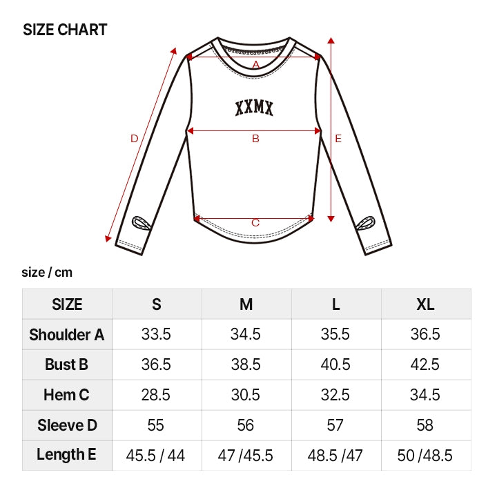 Cotton Like Finger Hole Long Sleeve